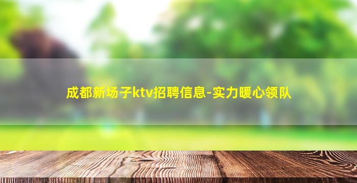 成都新场子ktv招聘信息-实力暖心领队